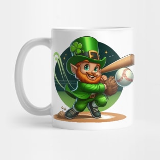 Boys Baseball St Patricks Day Ball Leprechaun Catcher Mug